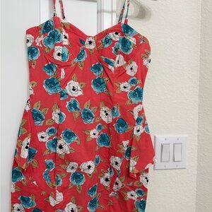 Forever 21 Red Floral Mini Dress